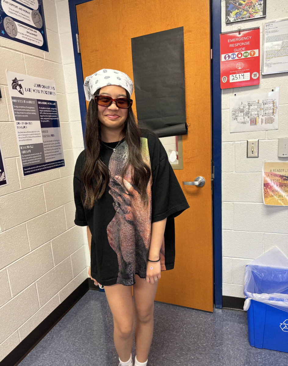Natalie Alcancia dressed up on Thursday for Class Subtheme day as R&B for Sophmores. 
